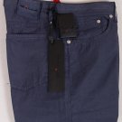 KITON PANTS $895 SLATE BLUE 5-PKT LOGO EMBROIDERED HANDMADE TROUSER 30 46e NEW
