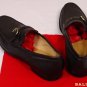 BALLY SHOES $495 BROWN LOGO BUCKLED VAMP CANTUS DEERSKIN LOAFER 12D 45e NEW