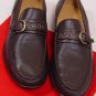 BALLY SHOES $495 BROWN LOGO BUCKLED VAMP CANTUS DEERSKIN LOAFER 12D 45e NEW