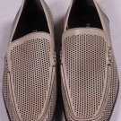 TARYN ROSE SHOES $540 KHAKI PINHOLE CUTOUT LEATHER DRIVERS 12.5 45.5e NEW