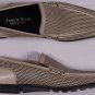 TARYN ROSE SHOES $540 KHAKI PINHOLE CUTOUT LEATHER DRIVERS 12.5 45.5e NEW