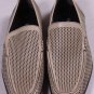 TARYN ROSE SHOES $540 KHAKI PINHOLE CUTOUT LEATHER DRIVERS 12.5 45.5e NEW
