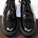 TOD'S SHOES $595 BLACK TOE ORNAMENTED SPENCER ABSOLUTE COMFORT DERBY 8 41e NEW