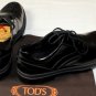 TOD'S SHOES $595 BLACK TOE ORNAMENTED SPENCER ABSOLUTE COMFORT DERBY 8 41e NEW