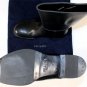 PRADA SHOES $1190 BLACK CAP TOE STACKED HEEL PULL UP RIDING BOOTS 7.5 40.5e NEW