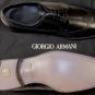 GIORGIO ARMANI SHOES $925 BLACK TOE ORNAMENTED WING TIP DERBY 8.5 41.5e NEW