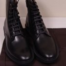 GUCCI SHOES $850 BLACK LACE UP/SIDE ZIP COMBAT BOOTS 8.5 41.5e NEW