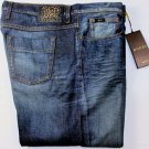 GUCCI JEANS $640 DARK WASH WHISKER SPOT FADE LOGO EMBOSS 5-PKT DENIM 40 56 NEW