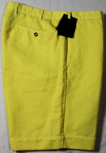 INCOTEX SHORTS $265 YELLOW CHINOLINO BERMUDA WALKING SHORT PANTS 36 52e NEW