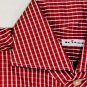 KITON DRESS SHIRT $685 RED/WHITE CHECK HANDMADE DRESS SHIRT 15.5/34 39e NEW