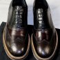 DOLCE & GABBANA SHOES $865 BLACK/BROWN WING-TIP ORNAMENTED OXFORD 10.5 43.5e NEW