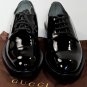 GUCCI SHOES $825 BLACK PATENT LEATHER VERNICE CRYSTAL FORMAL DERBY 11 44e NEW