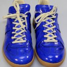 MAISON MARTIN MARGIELA SHOES $665 BLUE PATENT GOATSKIN REPLICA TRAINER 7 40 NEW