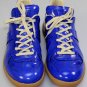 MAISON MARTIN MARGIELA SHOES $665 BLUE PATENT GOATSKIN REPLICA TRAINER 7 40 NEW