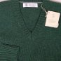 BRUNELLO CUCINELLI SWEATER GREEN 100%CASHMERE 4-PLY V-NECK PULLOVER XXL 56e NEW