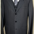 BRIONI SUIT $8155 GRAY 100%WOOL 3-BTN 3-PIECE HANDMADE VESTED SUIT 44R 54e NEW