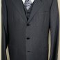 BRIONI SUIT $8155 GRAY 100%WOOL 3-BTN 3-PIECE HANDMADE VESTED SUIT 44R 54e NEW