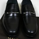 GUCCI SHOES $695 BLACK LOGO ORNAMENTED BIT VAMP LOAFER 11 44e NEW