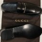 GUCCI SHOES $695 BLACK LOGO ORNAMENTED BIT VAMP LOAFER 11 44e NEW