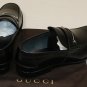 GUCCI SHOES $695 BLACK LOGO ORNAMENTED BIT VAMP LOAFER 11 44e NEW