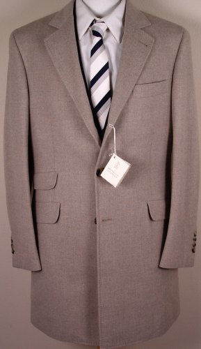 BRUNELLO CUCINELLI COAT $2695 TAN WOOL/CASHMERE 3-BTN WINTER TOP COAT 40 50e NEW