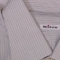 KITON DRESS SHIRT $785 TAN/BLUE STRIPED FC KITON HANDMADE SHIRT 16.5/34 42e NEW