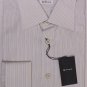 KITON DRESS SHIRT $785 TAN/BLUE STRIPED FC KITON HANDMADE SHIRT 16.5/34 42e NEW