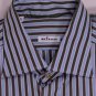KITON DRESS SHIRT $765 LT. BLUE BOLD STRIPE KITON HANDMADE SHIRT 15&Acirc;&frac34;/34 40e NEW