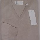 MAISON MARTIN MARGIELA SWEATER $895 MALT 100%CASHMERE V-NECK JUMPER XL 54e NEW