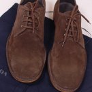 PRADA SHOES $560 DARK BROWN SUEDE SUMMER DERBY 11.5 44.5e NEW