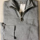 DIOR SWEATER $545 GRAY LOGO EMBROIDERED 1/2 ZIP 100%COTTON SWEATSHIRT L 52 NEW
