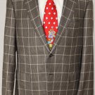 BRIONI COAT $5195 BROWN CHECK 2-BTN 100%CASHMERE HANDMADE JACKET 42R 52e NEW