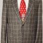 BRIONI COAT $5195 BROWN CHECK 2-BTN 100%CASHMERE HANDMADE JACKET 42R 52e NEW