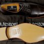 A. TESTONI SHOES $690 BROWN CAP TOE HANDMADE DERBY DRESS SHOES 12 45e NEW