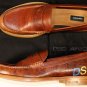 DSQUARED2 SHOES $785 BROWN MYKONOS LOGO EMBOSSED HANDMADE PENNY LOAFER 8 41e NEW