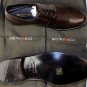 BRUNO MAGLI SHOES $545 BROWN CALFSKIN LOGO M ORNAMENT HANDMADE DERBY 11 44e NEW