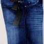 KITON JEANS $995 DARK WASH FRONT WHISKERED LOGO EMBROIDERED DENIM 34/34 50e NEW