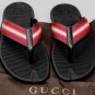 GUCCI SHOES $395 RED/WHITE LOGO SPORT STRIPE RESORT THONG SANDAL 11 44 NEW