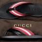 GUCCI SHOES $395 RED/WHITE LOGO SPORT STRIPE RESORT THONG SANDAL 11 44 NEW