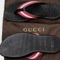 GUCCI SHOES $395 RED/WHITE LOGO SPORT STRIPE RESORT THONG SANDAL 11 44 NEW