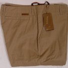 GUCCI PANTS $580 BROWN LOGO LEATHER TAB FIT LEG STRETCH CHINO SLACKS 36 52e NEW