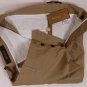 GUCCI PANTS $580 BROWN LOGO LEATHER TAB FIT LEG STRETCH CHINO SLACKS 36 52e NEW