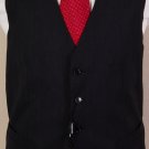 DOLCE & GABBANA VEST $675 BLACK WOOL LOGO HARDWARE WAISTCOAT GILET 46 56e NEW