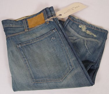 RAG & BONE JEANS $285 MEDIUM BLUE WASH LOGO 5-PKT CAMDEN DENIM 36/34 52e NEW