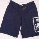 CORNELIANI SWIMSUIT $285 NAVY/WHITE LOGO BOARD SHORT TRUNKS BEACHWEAR Lg 52e NEW