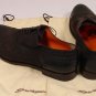SANTONI SHOES $1080 DARK BROWN CAPTOE OXFORD HANDMADE DRESS SHOE 11.5 44.5e NEW
