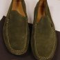 TOD'S SHOES $495 DARK BROWN LOGO VAMP CONTRAST PEBBLE SOLE DRIVER 13.5 45e  NEW