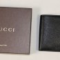 GUCCI WALLET $295 BLACK GG EMBOSSED GRAINED LEATHER  BI-FOLD LOGO BILLFOLD NEW