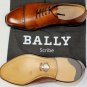 BALLY SHOES $1295 SADDLE BROWN BURNISHED CAPTOE SCRIBE HANDMADE DERBY 9 42e NEW