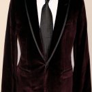 DOLCE & GABBANA JACKET $2195 MERLOT VELVET CIRCLE DESIGN TUXEDO COAT 40 52e NEW